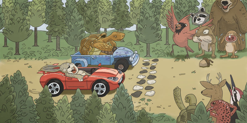 Tortoise and Hare racing in automobiles