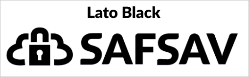 SafSav logo based off of Lato Black