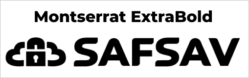SafSav logo based off of Montserrat