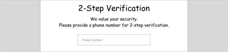 Input phone number screen from Sign Up Process