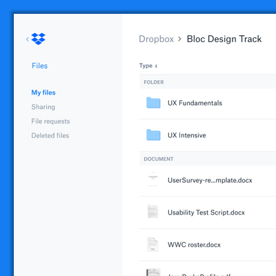 Design thumbnail: Dropbox Redesign